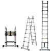 Telescopic Ladder - Double Sided Soft Close with stabilising leg